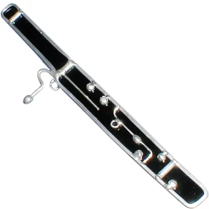 Hand Leaded Stained Glass Bassoon