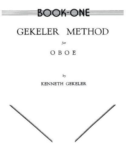 Gekeler Method for Oboe - Book One